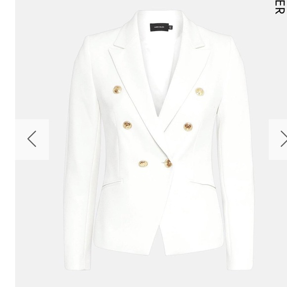 💥💥Clearance!!💥💥 Karen Millen Tailored Military White Blazer with Gold Buttons - Picture 4 of 15